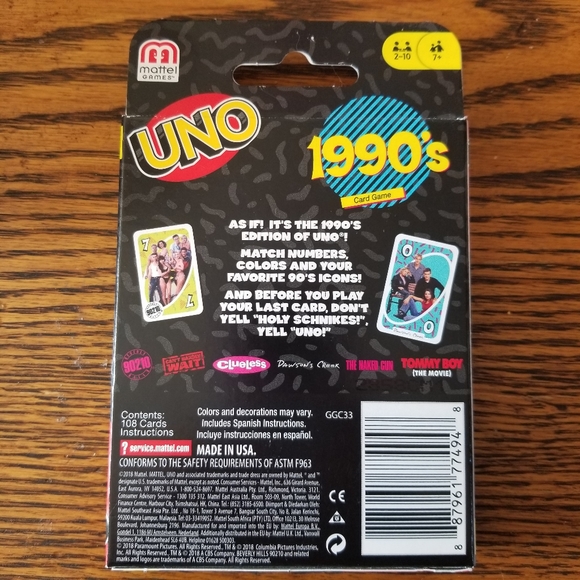 NEW Uno 1990s Card Game - Picture 2 of 2